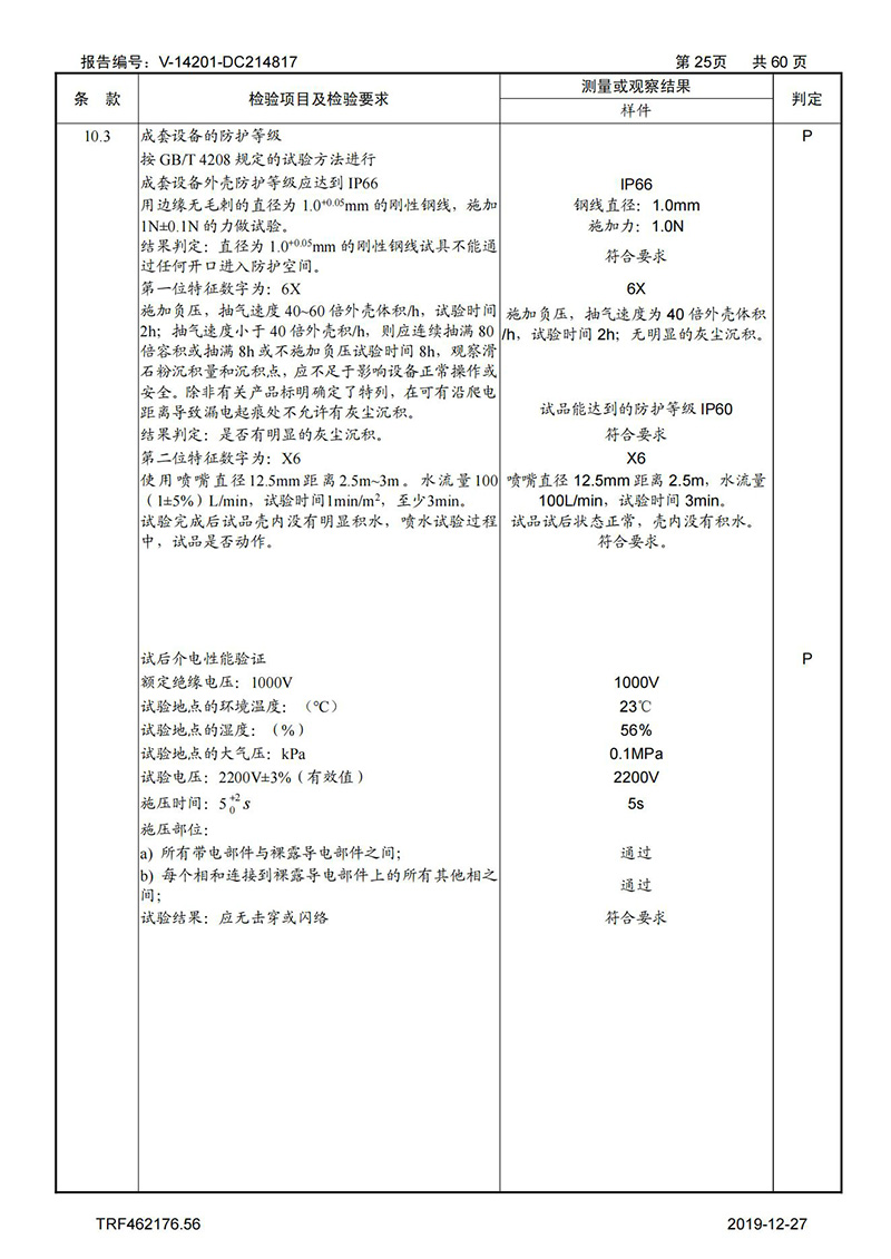 母線槽試驗報告1600A-4000A_25