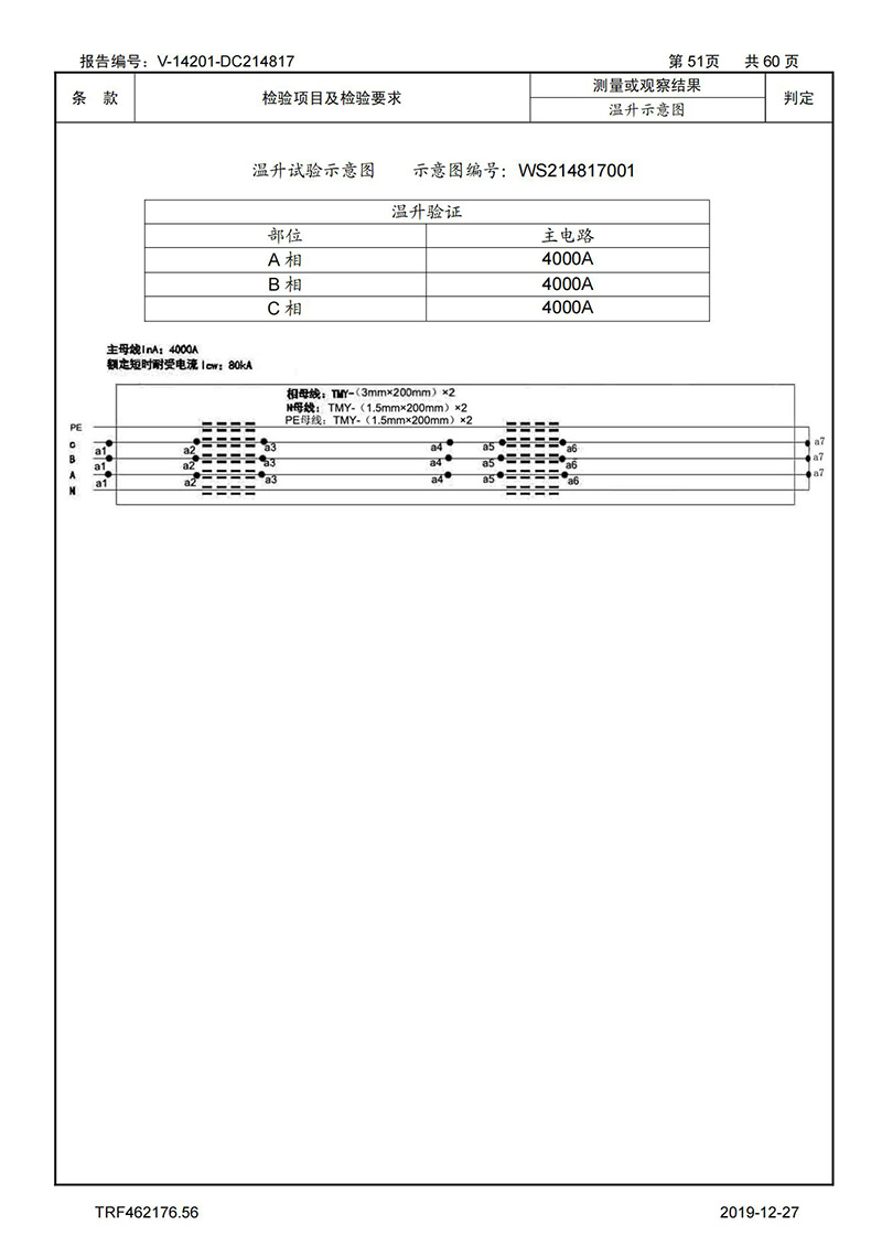 母線槽試驗報告1600A-4000A_51
